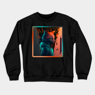 Contemplating Fox Crewneck Sweatshirt